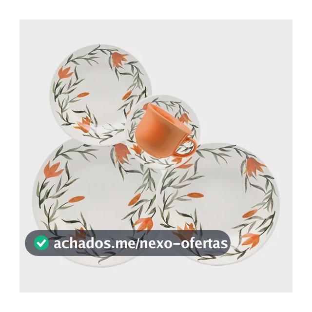 Aparelho De Jantar E Chá Donna Lírios 20 Peças Biona