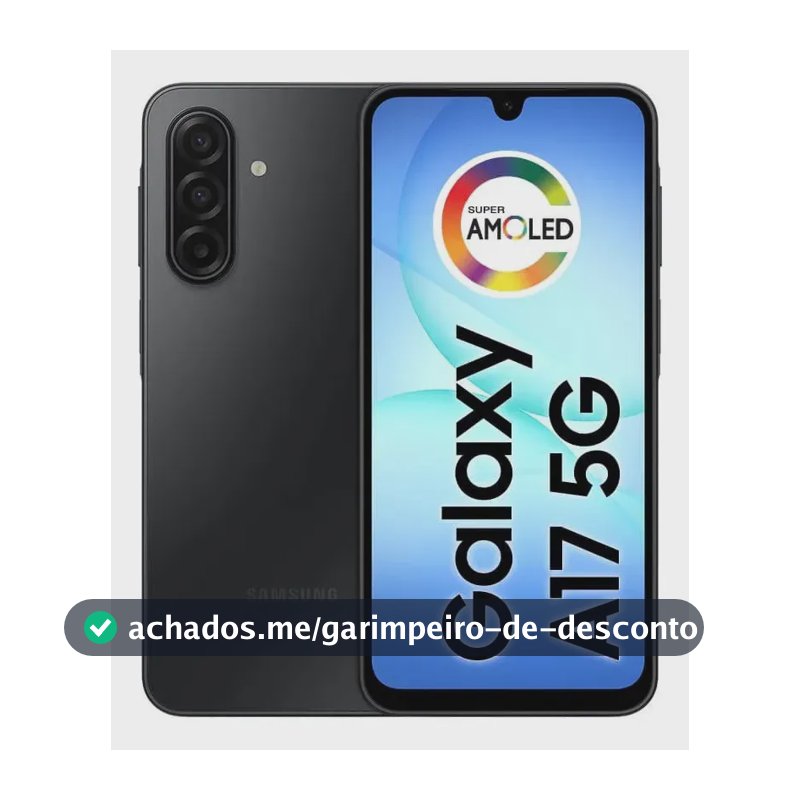 Celular Samsung Galaxy A17 5G Com IA, 128gb, 4gb Ram, Câm De 50mp, Tela De 6.7", Nfc, Ip54 - Preto
