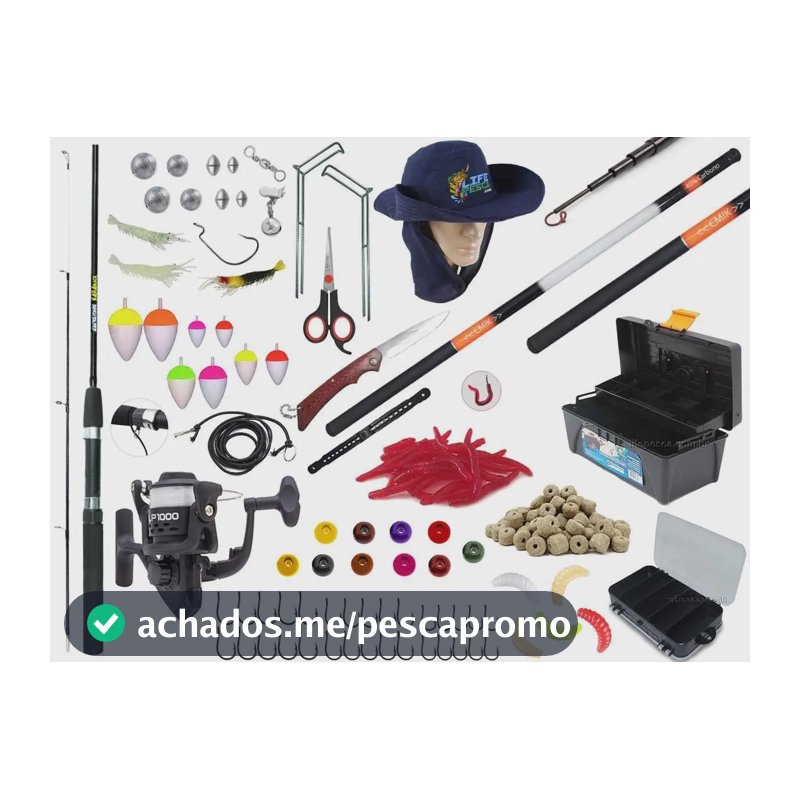 Kit De Pesca Vara P/ Molinete 1,20m + Vara 4,50m + Molinete