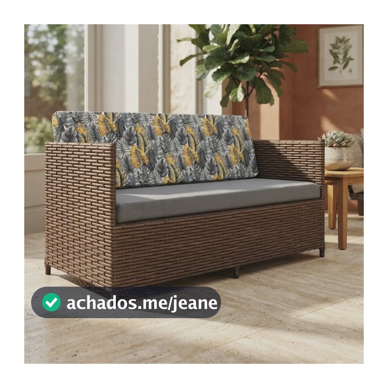 Sofá 2 Lugares Junco Sintético Premium Jardim Deck Montreal A Escolha Do Cliente Trama Artesã