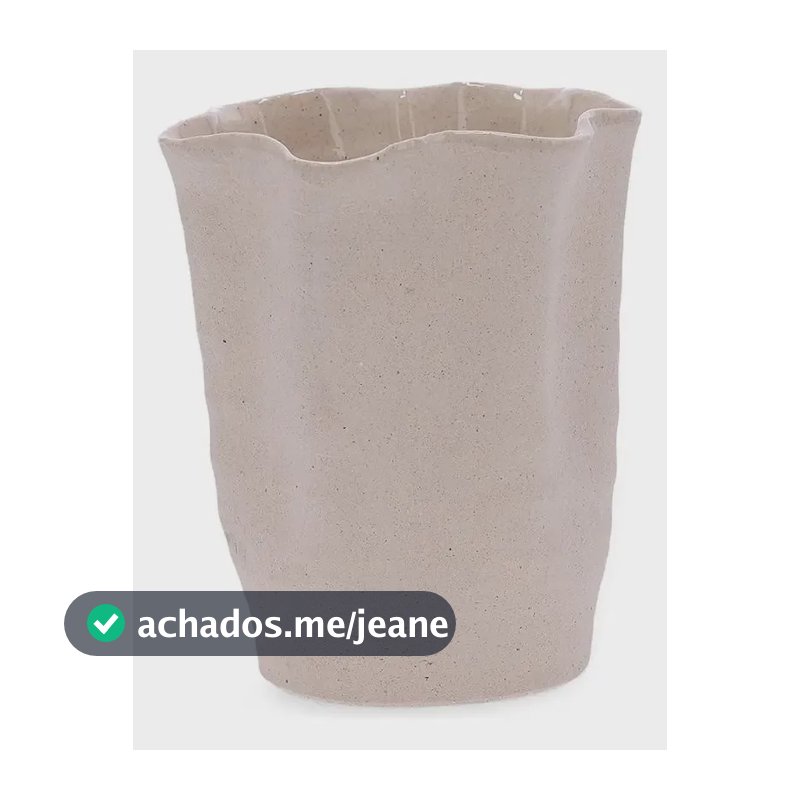 Vaso Em Ceramica Bege Mart 20x16cm