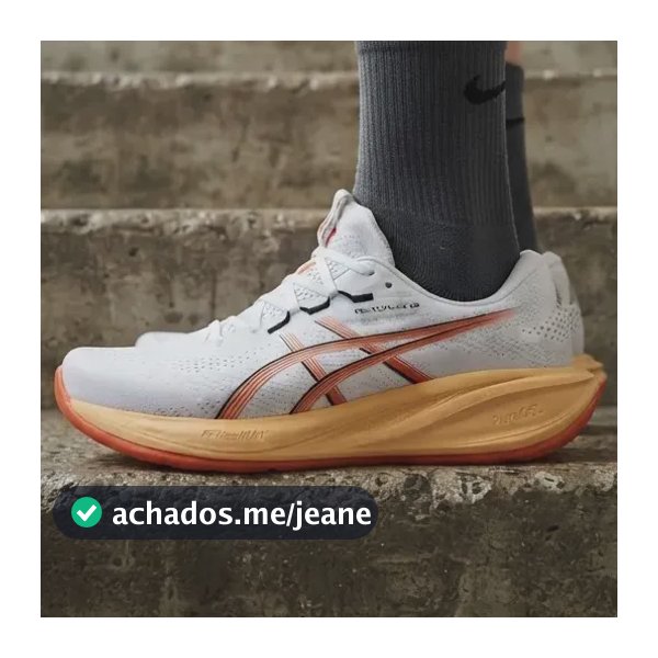 Tênis De Corrida Asics Gel-cumulus 28 Masculino Original Branco/laranja Liso 42 Br