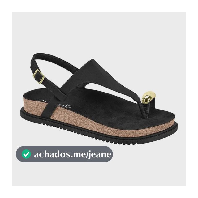 Sandalia Feminina Birken Fivela Dedo Confortavel Beira Rio