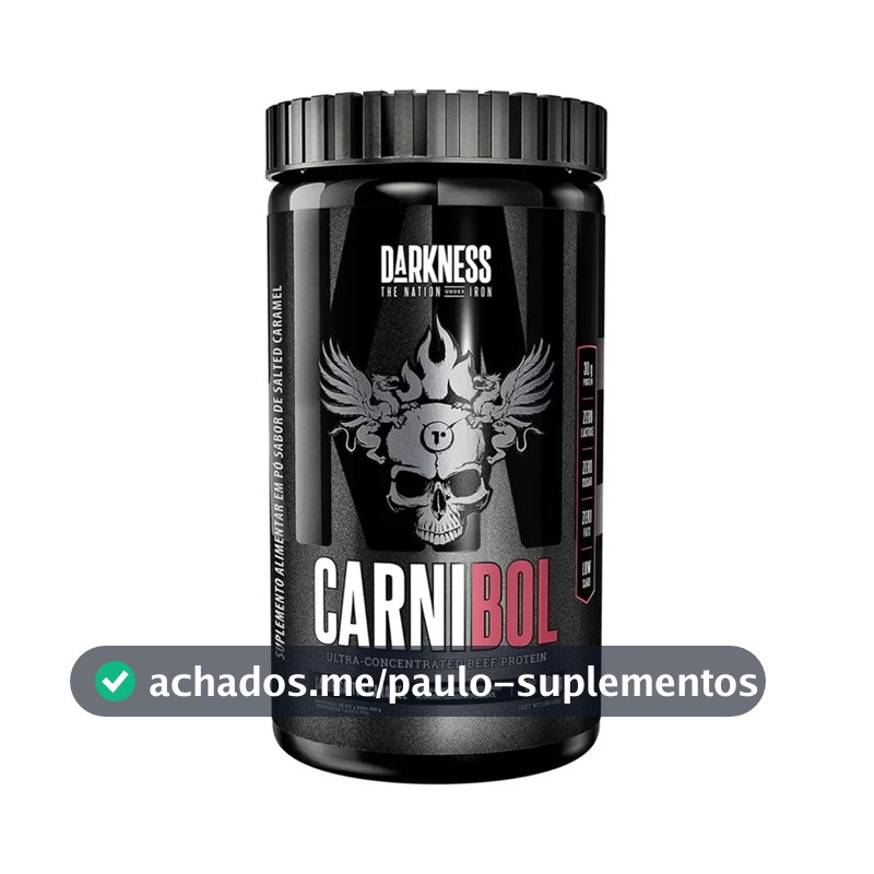 Proteína Darkness Carnibol Beef em pó sabor Caramelo salgado x 900g