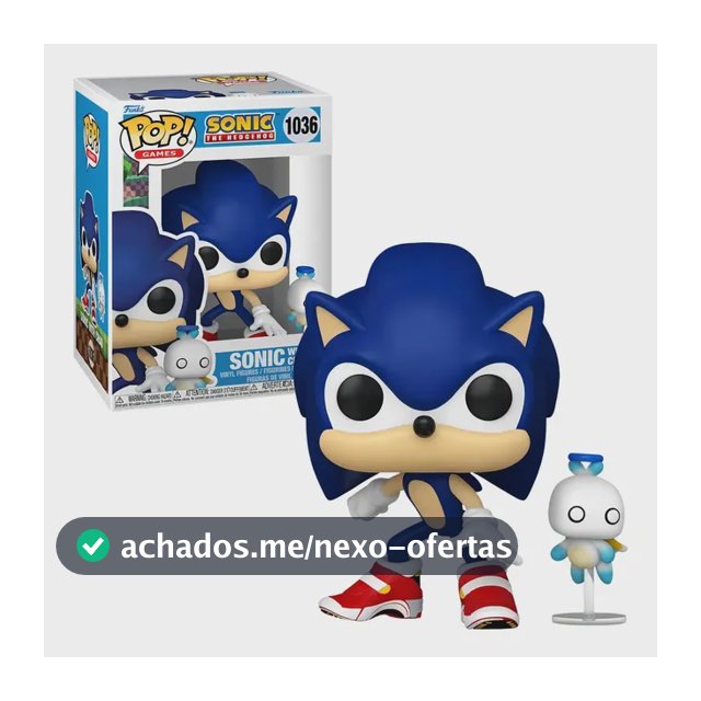 Funko Pop Sonic com Chao 1036 - Sonic The Hedgehog