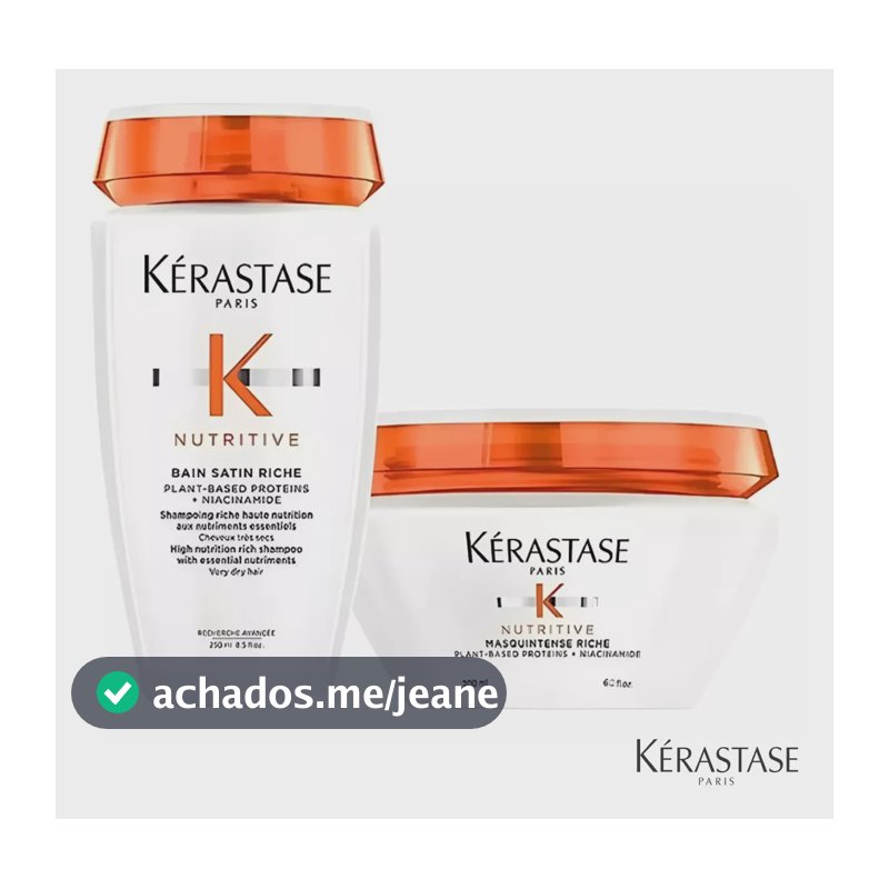Kérastase Nutritive Kit Shampoo 250ml + Máscara 200g Riche