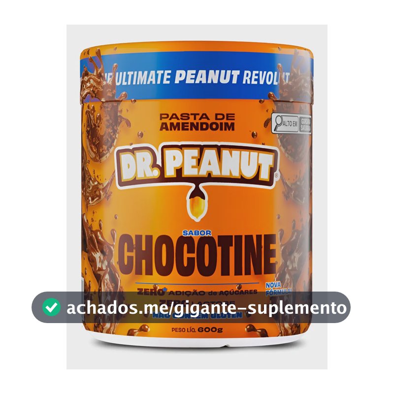 Melhor Pasta De Amendoim Dr. Peanut Com Whey Protein 600g Sabor Chocotine