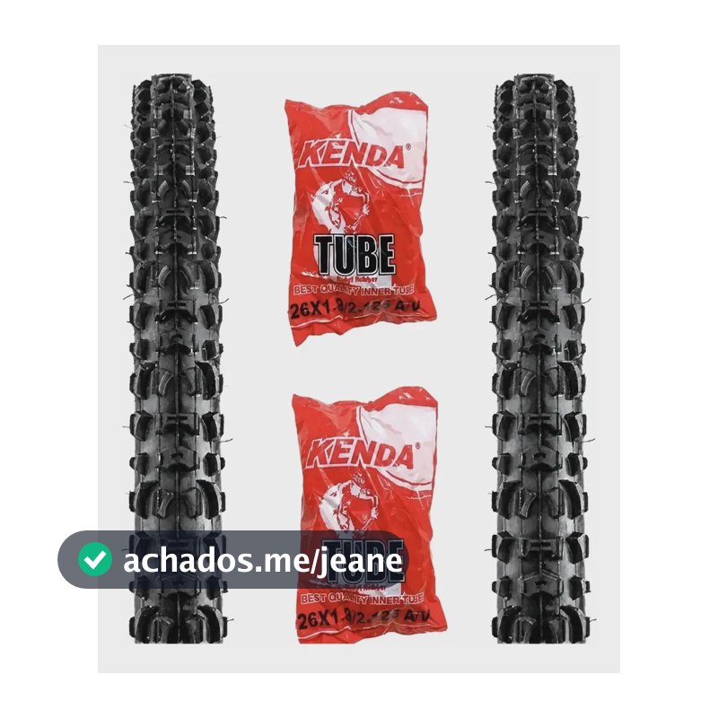 Pneu Aro 26x1.95 Kenda K816 Cravo Dh Mtb + Câmara 2 Pneus E 2 Câmaras