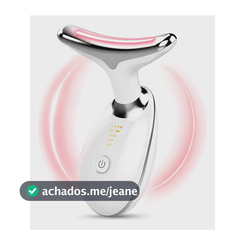 Massageador Facial Led Anti Rugas Lift Fototerapia 3 Cores 127/220v