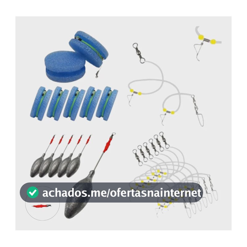 Kit Pesca De Praia Chicote, Chumbada, Porta Chicote - 20pçs