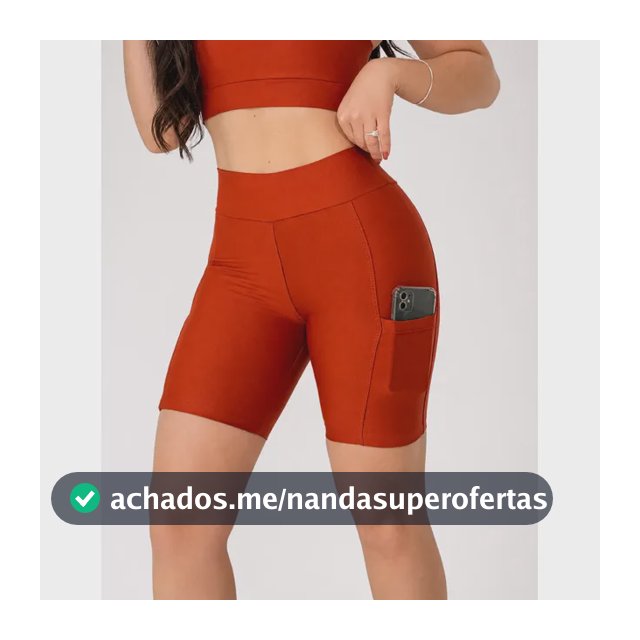 Short Feminino Fitness Suplex Com Bolso Cintura Alta Liso