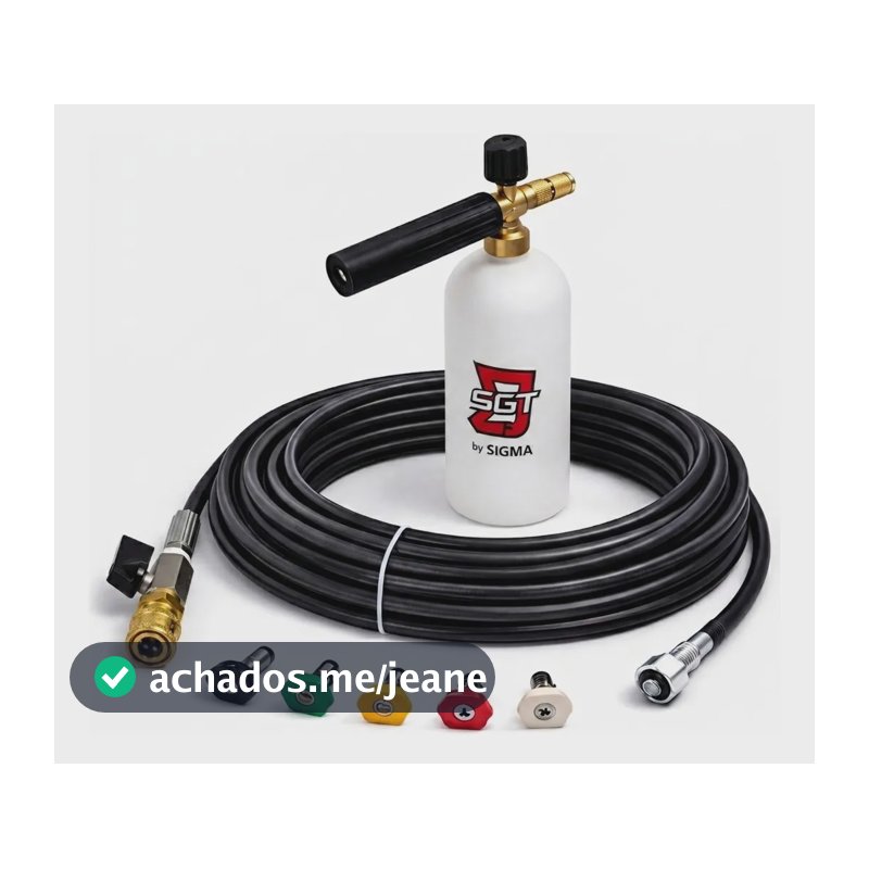 Snow Foam Registro Bicos Coloridos 10m Mangueira Wap Ousada Preto