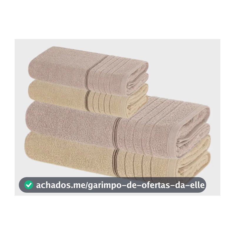 Jogo de Toalhas 4 Pçs Fio Cardado 100 Algodão Softmax Bressan Karsten