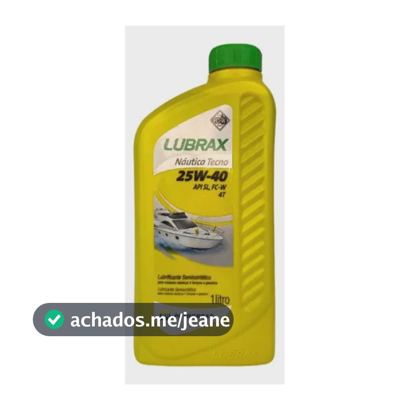 Óleo Lubrax Náutica Tecno 25w40 Semi Sintético - 1l