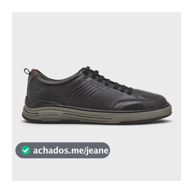 Tenis Democrata Denim Dylan Masculino Couro Casual Macio