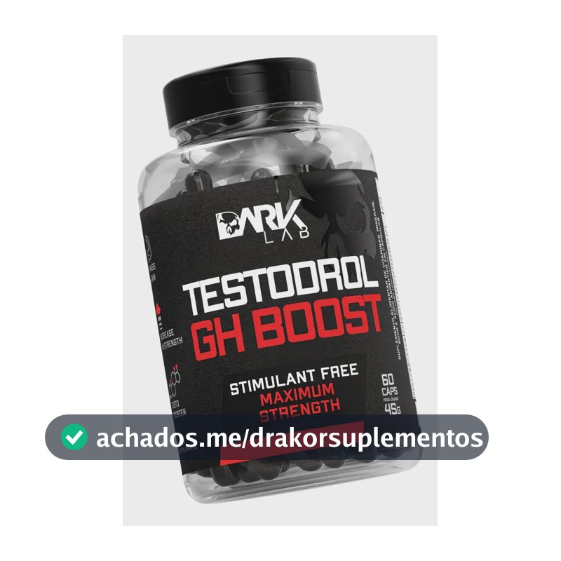 Testo Precursor Gh Booster Dark Lab 60 Capsulas Sabor Sem sabor