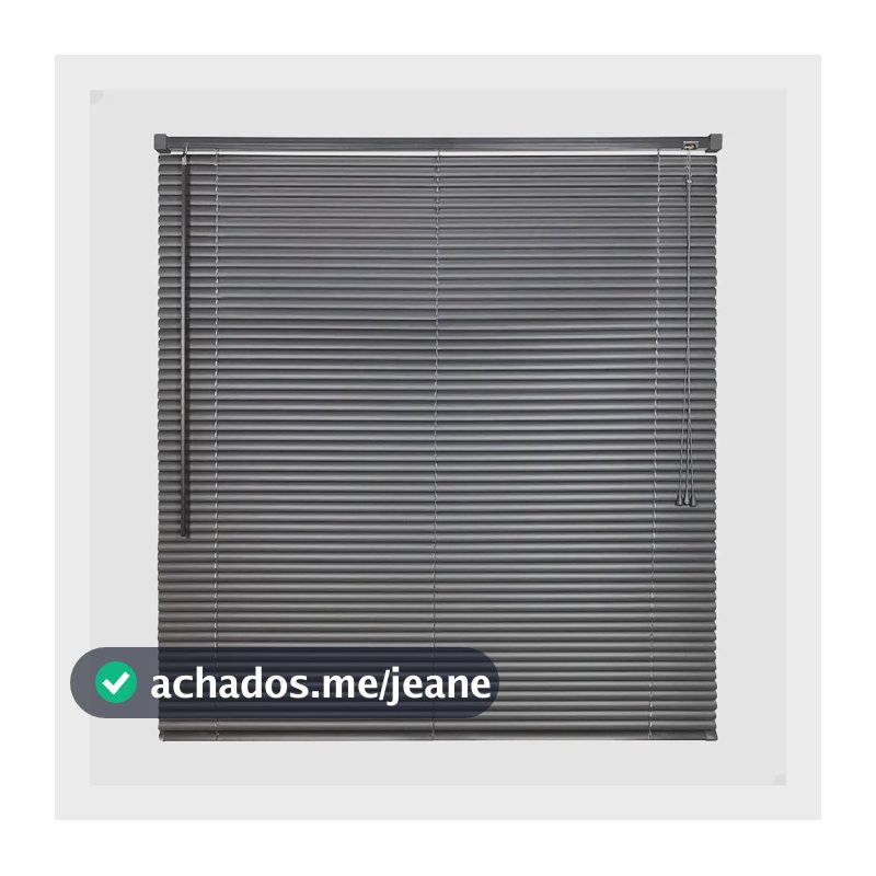 Persiana Horizontal Pvc- 1,20x1,30m Sala Quarto Vizu Decor Chumbo