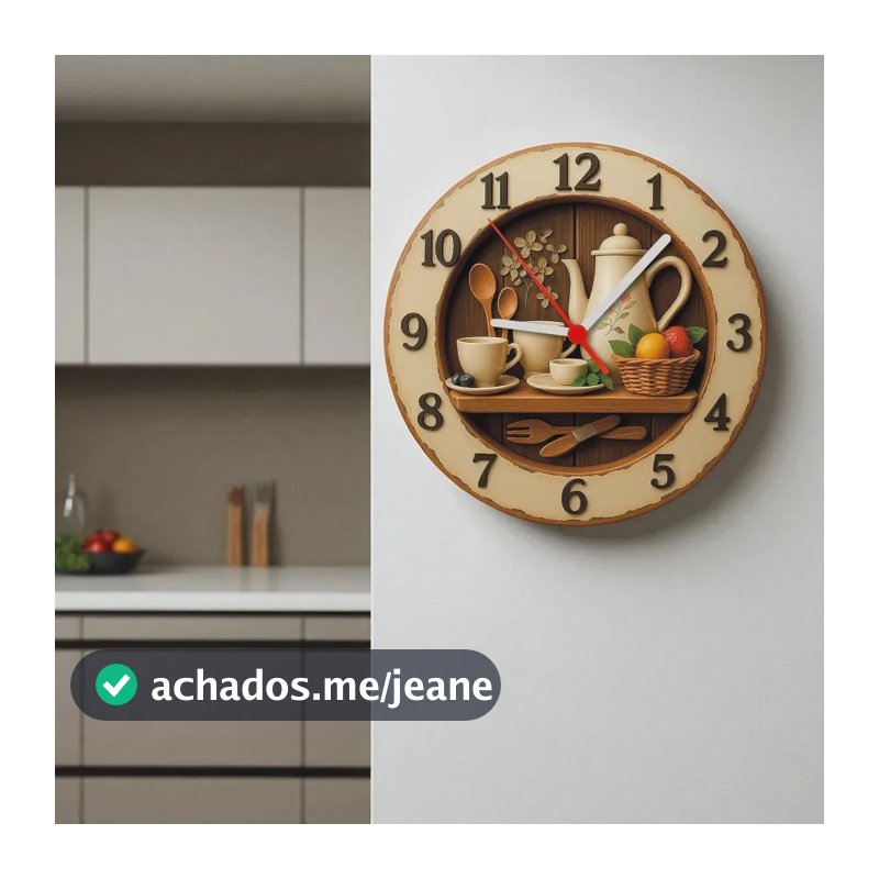 Relógio Redondo De Parede Rustico Cozinha (não É Relevo) Dhrl-052