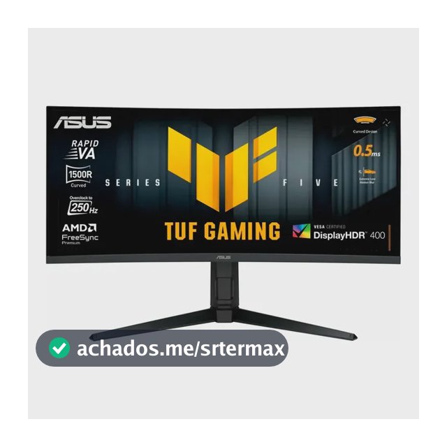 Monitor de jogador Asus Tuf VG34WQML5A 34 Wqhd 250 Hz 0,5 m preto curvo