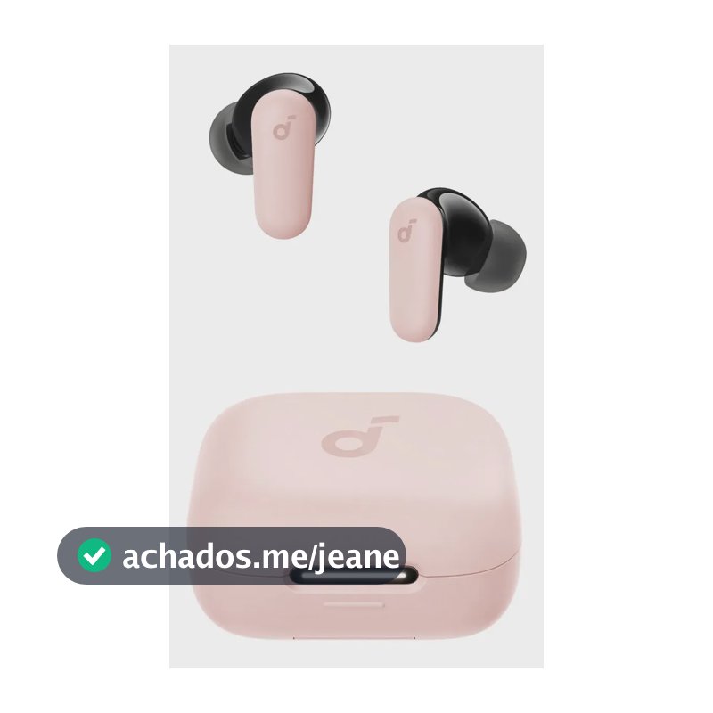 Fone de Ouvido Bluetooth 5.4 soundcore P30i da Anker, Cancelamento de Ruído Adaptativo, Graves Poderosos, 45H de Reprodução, Estojo 2-em-1 com Suporte para Celular, IP54, Fone sem fio TWS, Rosa