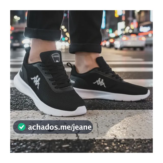 Tenis Kappa Treviso Original Unissex Confortável Academia Preto-prata 41 Br