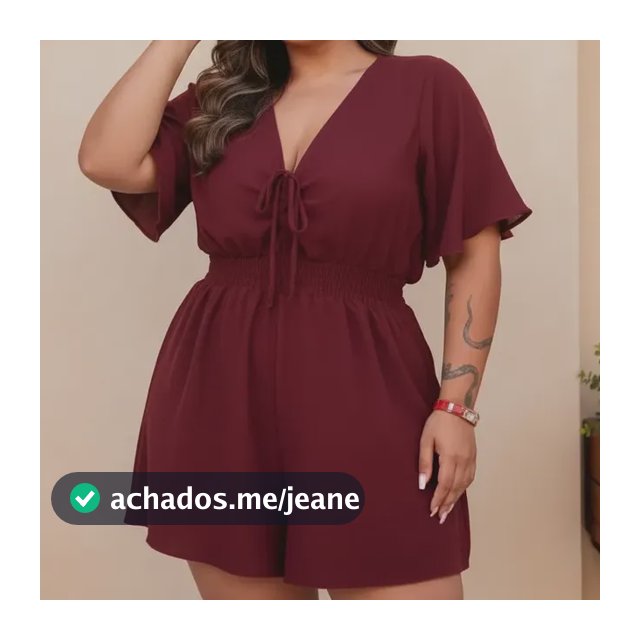 Macaquinho Feminino Plus Size Short Saia Lindo! Gg A G3!