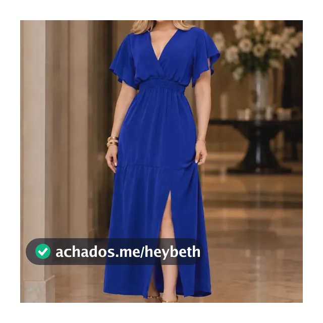 Vestido Longo Feminino Elegante Duna Fenda Lateral Festa
