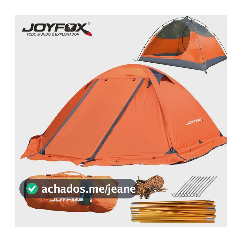 Barraca Para Camping Joyfox J-705 de 3 Pessoas, Impermeável e Ultraleve