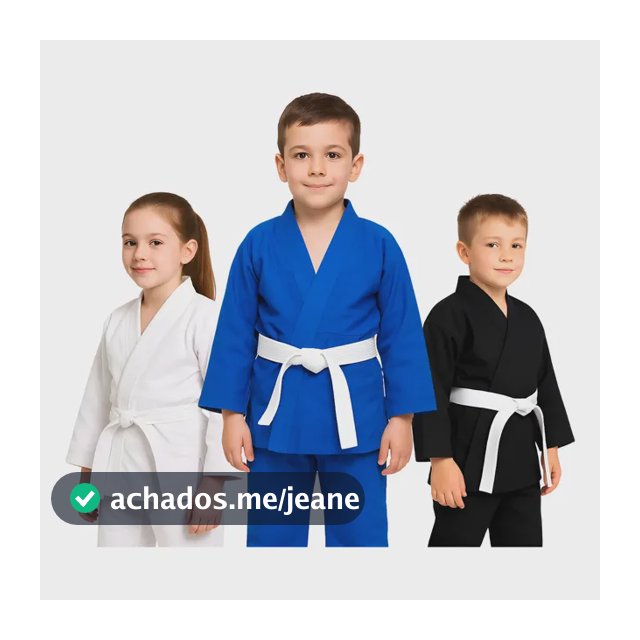 Kimono Infantil Jiu Jitsu Haganah Judô Reforçado + Faixa