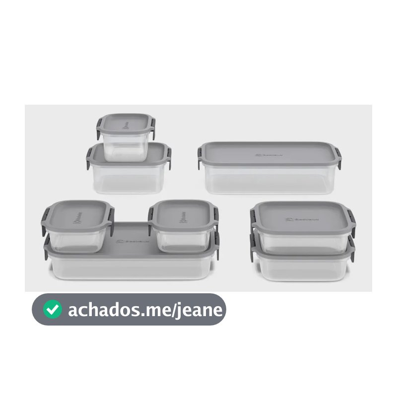Electrolux Kit 8 PotesOriginal Herméticos de Plástico Cinza