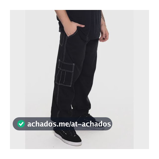 Calça Cargo Masculina Básica Sarja 100% Algodão