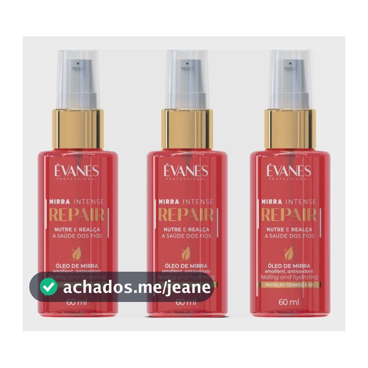 Kit 3 Óleos De Mirra Évanes Professional 60ml Cada