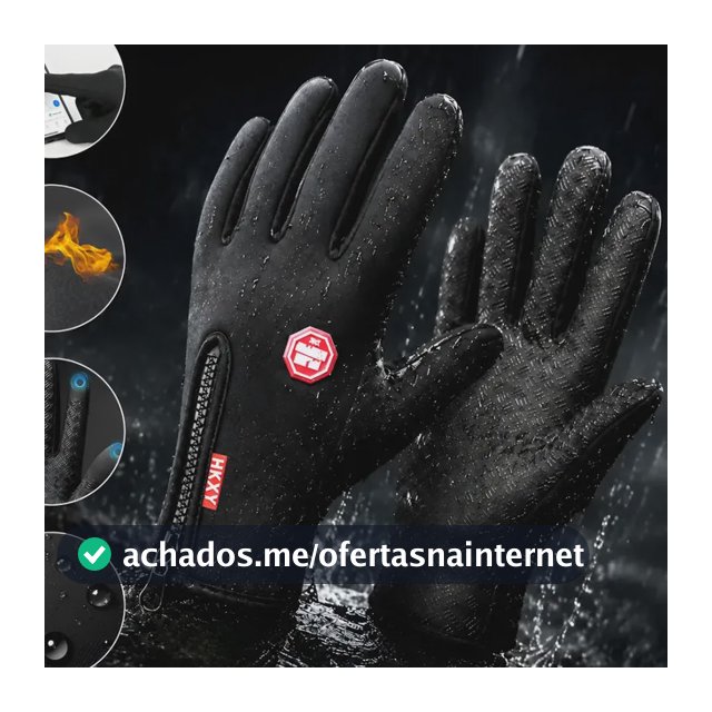 Par Luva Motoqueiro Térmica Com Touch Screen Tamanho Único