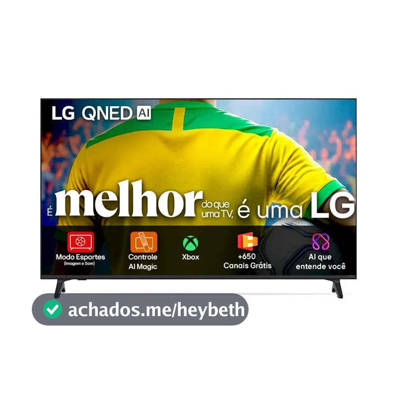 Smart TV 4K 50" LG QNED73 Portal de Games Processador AI α7 Ger8 4K Super Upscaling Google Cast Integrado Controle AI Magic WebOS 25 Modo Esportes Alerta de Esportes