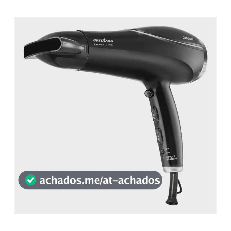 Secador de Cabelos Britânia Tourmaline Íons 2100W BSC2150 Bivolt