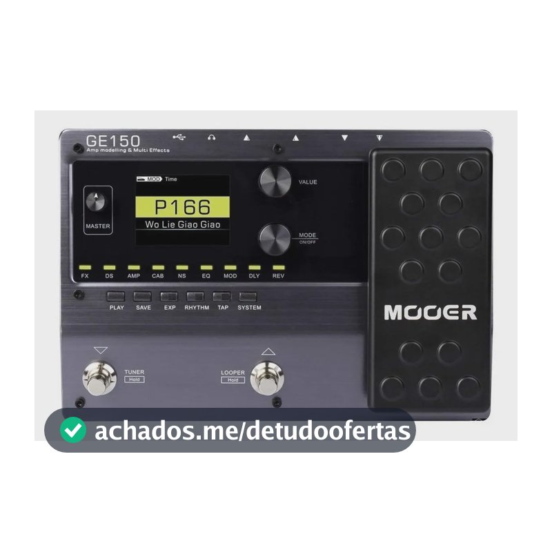 Pedaleira Mooer GE150 para Guitarra com Multi-Efeitos e Pedal de Expressão