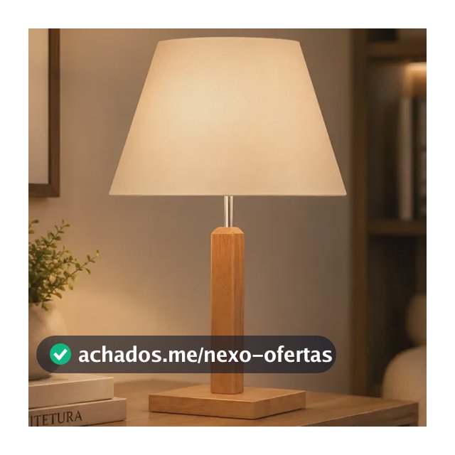Abajur De Mesa Pé Quadrado Com Cúpula Algodão Chinesa Imbuia Algodão Cru 127/220v