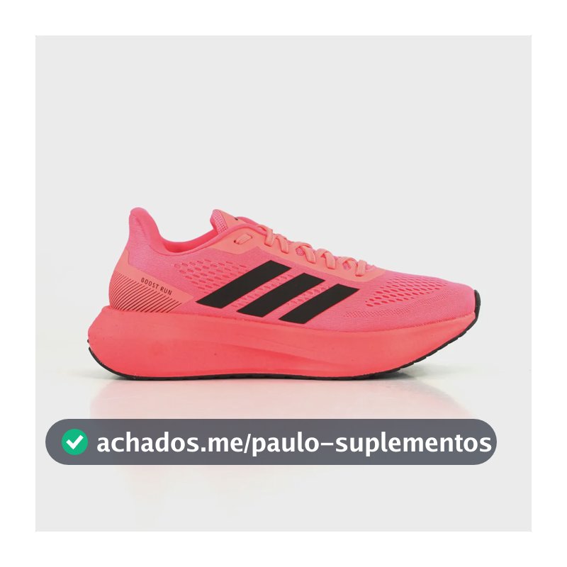 Tênis adidas Boost Run Florescente Performance Corrida Leve Rosa 40 Br