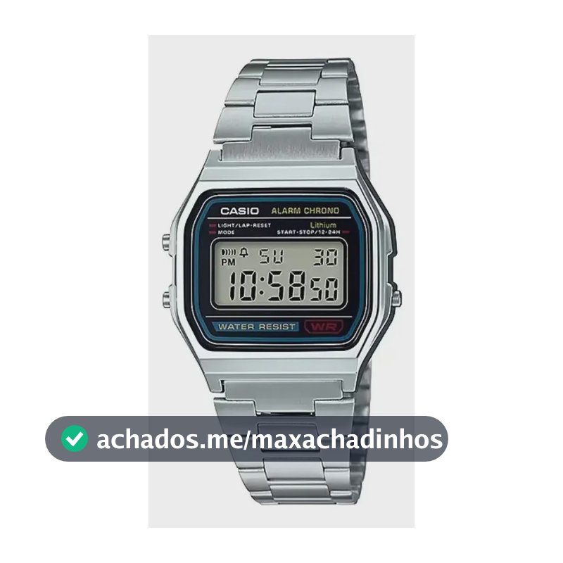 Relógio Casio Digital Vintage Prata Unissex Original Barato Prata