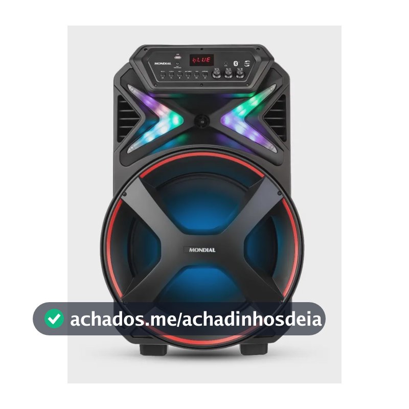 Caixa Amplificada Connect Lights Plus Cm-700 Mondial Cor Preto