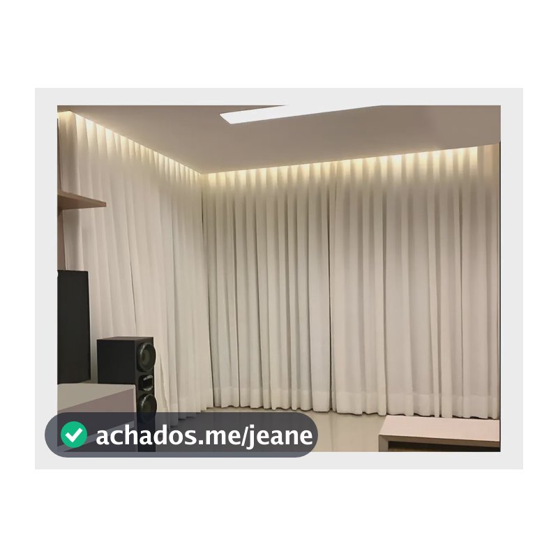 Cortina Gaze De Linho 10m X 2.90m Offwhite Tri. Suisso Wave Offwhite 2.90 Metros