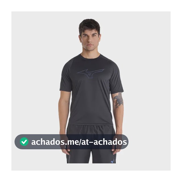 Camiseta De Corrida Mizuno Run Easy 5 Masculina Preto M