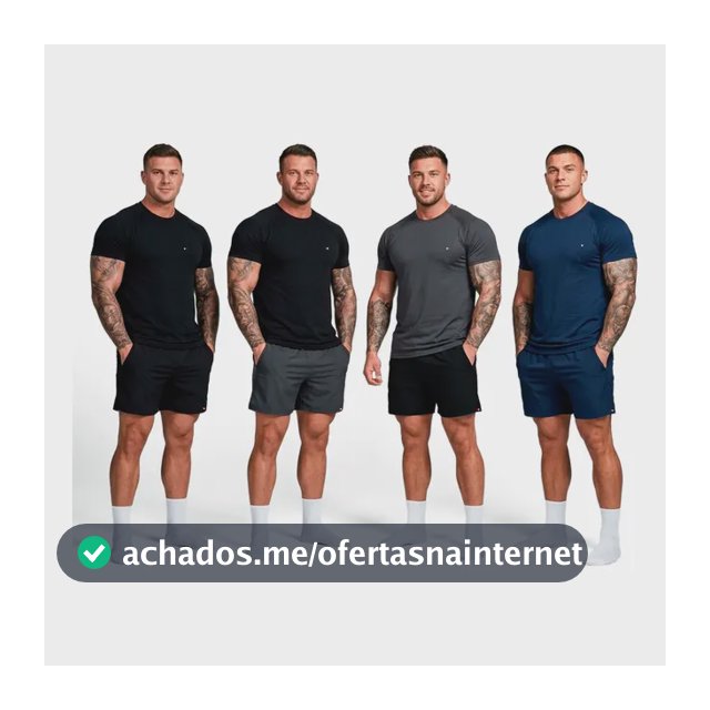 Kit 8 Peças Dry Fit 4 Camisetas + 4 Shorts Academia Sandrini Sortidos Liso M