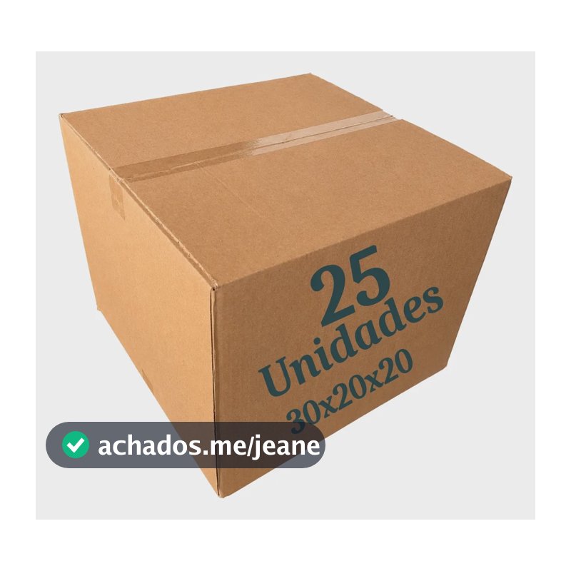 Kit 25 Caixas Papelão Mudança 30x20x20 Embalagem Resistente Pardo