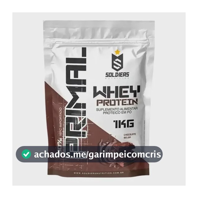 Whey Protein Primal 1kg - Soldiers Nutrition Sabor Chocolate belga