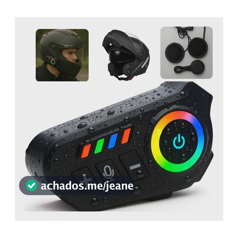 Fone De Ouvido Comunicador Sem Fio Para Capacete