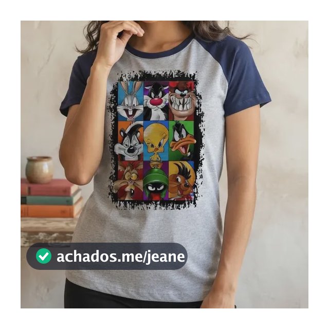 Blusa Baby Look Ou Camiseta Perna Longa Frajola Piu Piu Taz