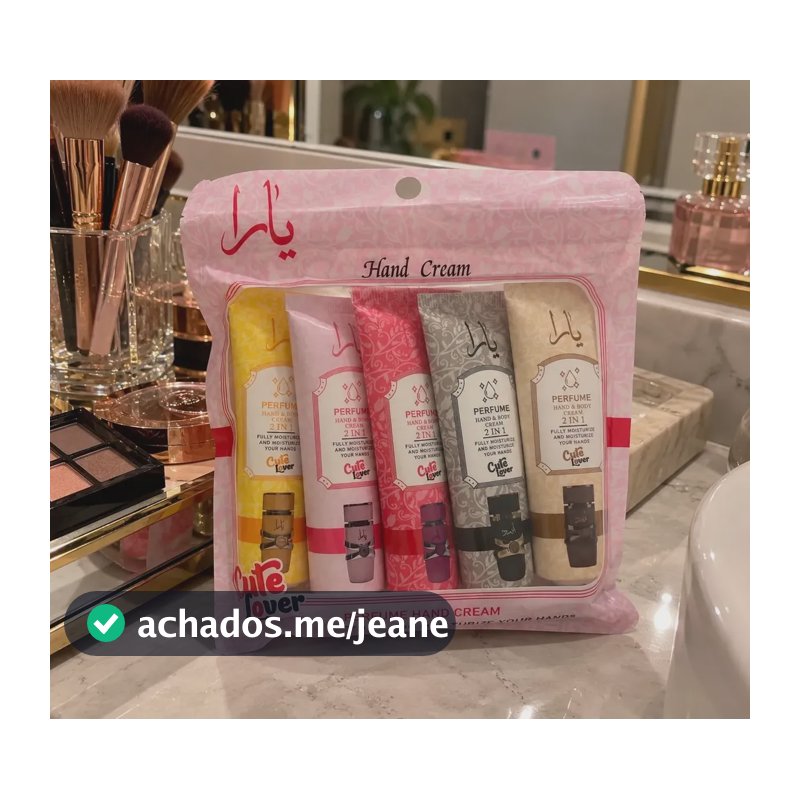 Kit 5 Cremes Hidratantes Para Mãos 30g Fragrâncias Árabes 5 Fragâncias Sortidas