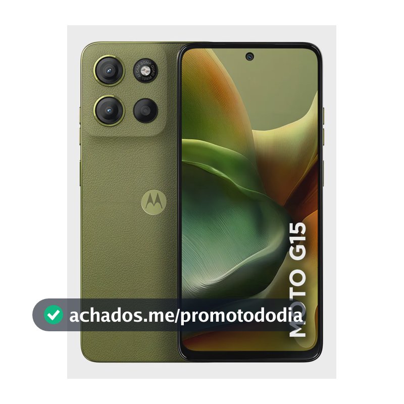 Smartphone Motorola Moto G15 256gb 4GB RAM + 8GB RAM Boost Camera 50mp Verde