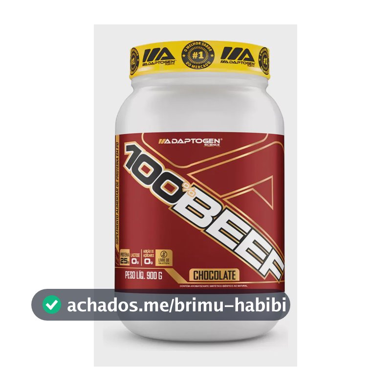 Proteína de carne Adaptogen 100% BEEF Sabor Chocolate 900g em pó x 900g